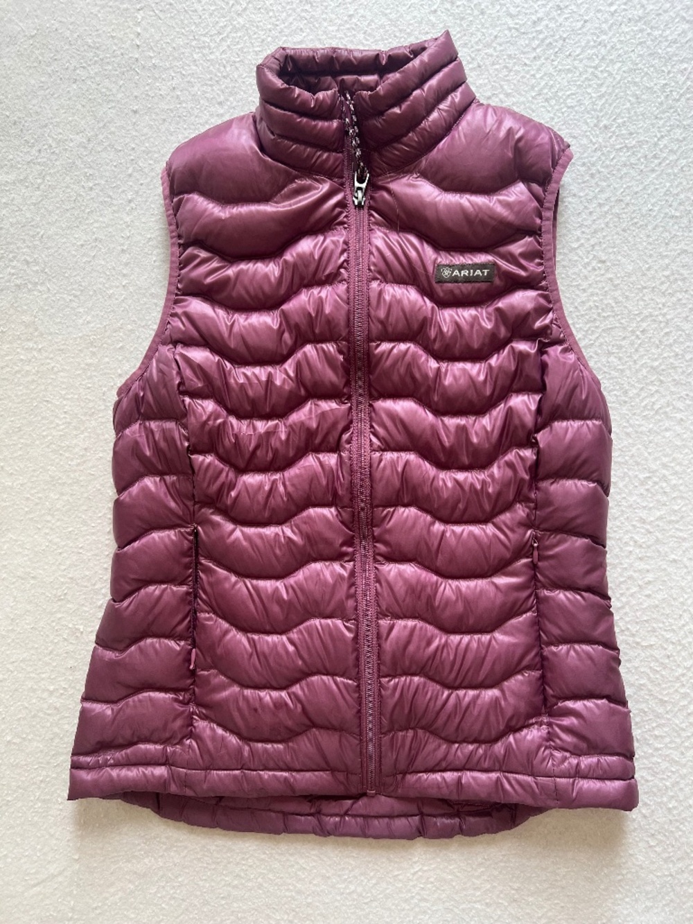 Ariat Women's Size S Puffer Vest Fill Dow Full Zip Puple